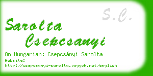 sarolta csepcsanyi business card